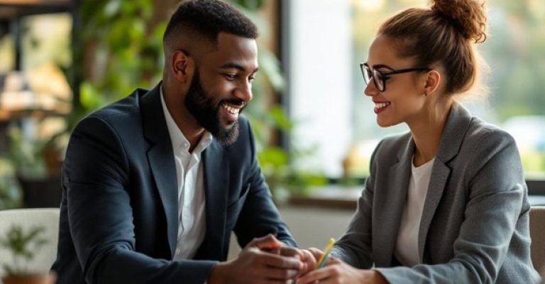 coaching personal sesión, coach ayudando cliente, sesión de coaching personal en Madrid